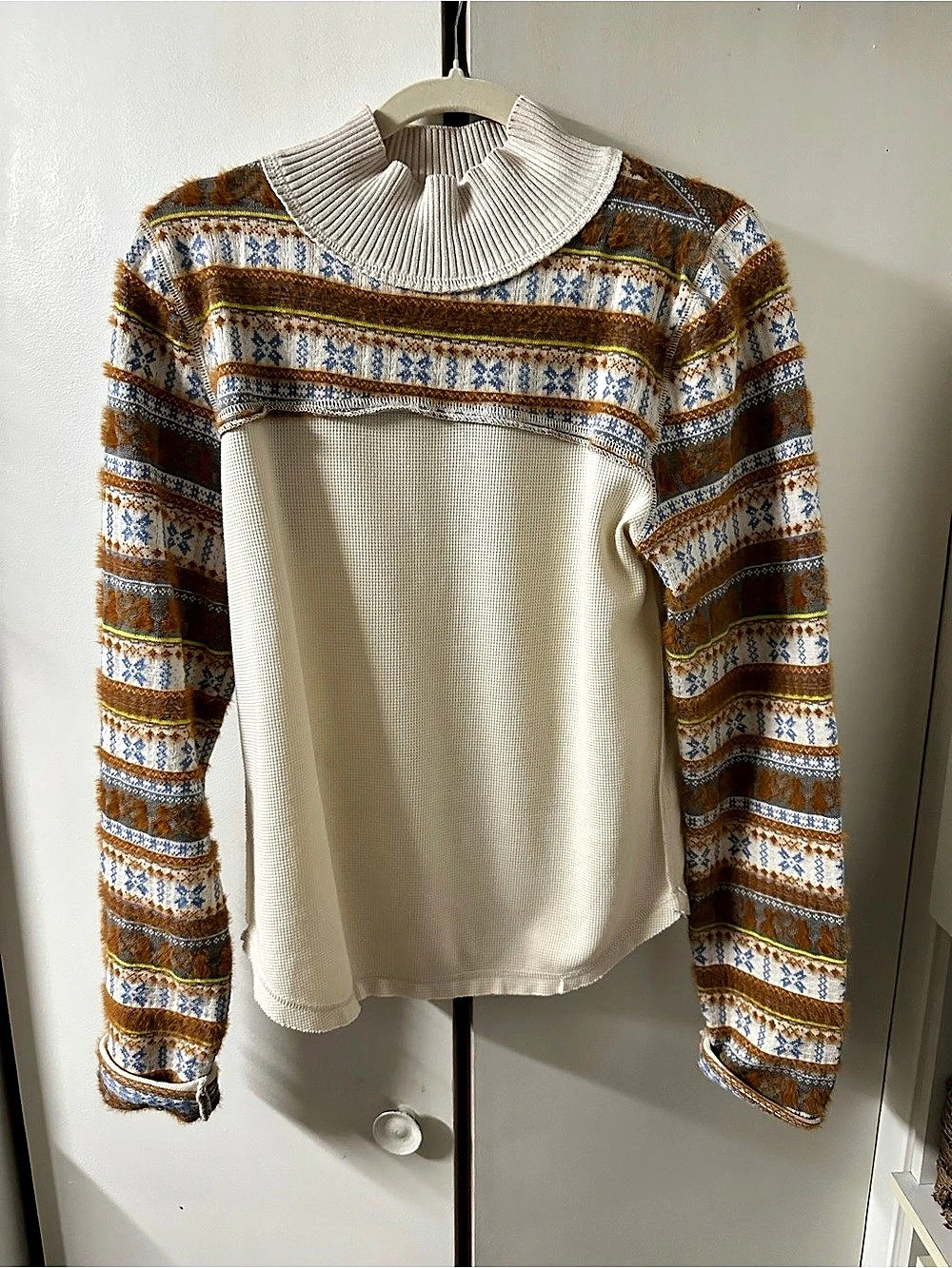 WE THE FREE People We The Free Fair Isle Thermal Top Fair Isle Thermal Top in si